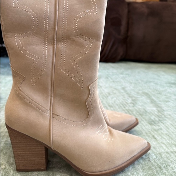 MIA Beige Natural Tex Western Boots - Picture 6 of 13